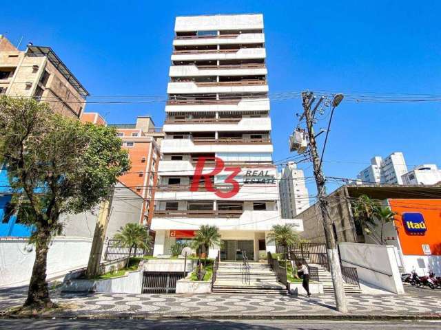 Apartamento com 2 dormitórios para alugar, 84 m² por R$ 5.200,00/mês - Boqueirão - Santos/SP