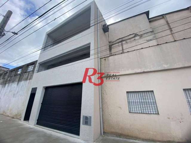 Galpão, 331 m² - venda por R$ 800.000,00 ou aluguel por R$ 5.806,13/mês - Paquetá - Santos/SP