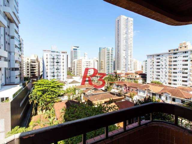 Apartamento com 3 dormitórios à venda, 118 m² - Gonzaga - Santos/SP