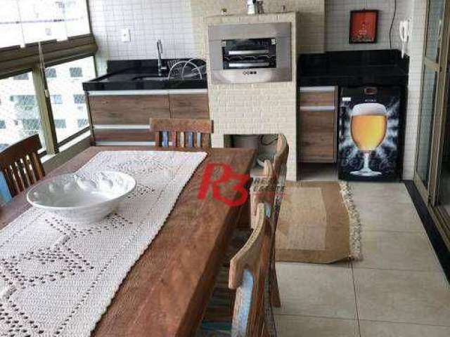 Apartamento com 3 dormitórios à venda, 150 m² por R$ 1.750.000,00 - Canto do Forte - Praia Grande/SP