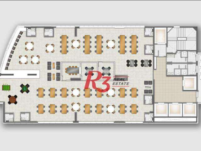 Sala para alugar, 156 m² por R$ 9.688,71/mês - Vila Matias - Santos/SP