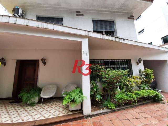 Sobrado com 3 dormitórios para alugar, 264 m² - Boqueirão - Santos/SP