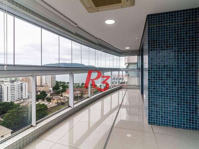Apartamento com 4 dormitórios, 255 m² - venda por R$ 4.670.000,00 ou aluguel por R$ 33.130,83/mês - Aparecida - Santos/SP