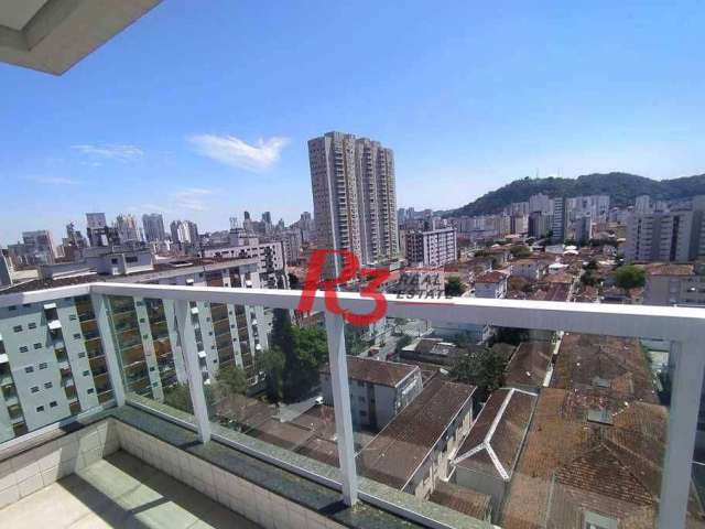 Apartamento com 2 dormitórios à venda, 74 m²  - Campo Grande - Santos/SP