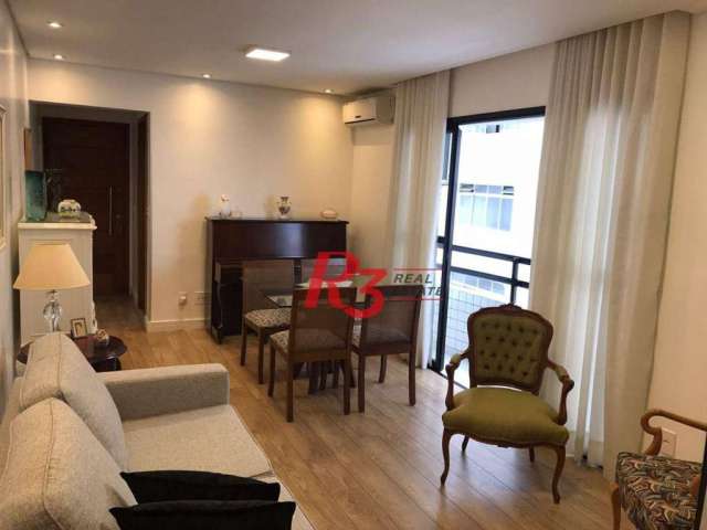 Apartamento com 2 dormitórios à venda, 85 m² - Gonzaga - Santos/SP