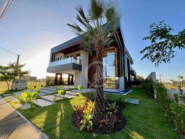 Casa espetacular na Cicade Alpha com 4 dormitórios à venda, 330 m² por R$ 2.950.000 - Cidade Alpha - Eusébio/CE