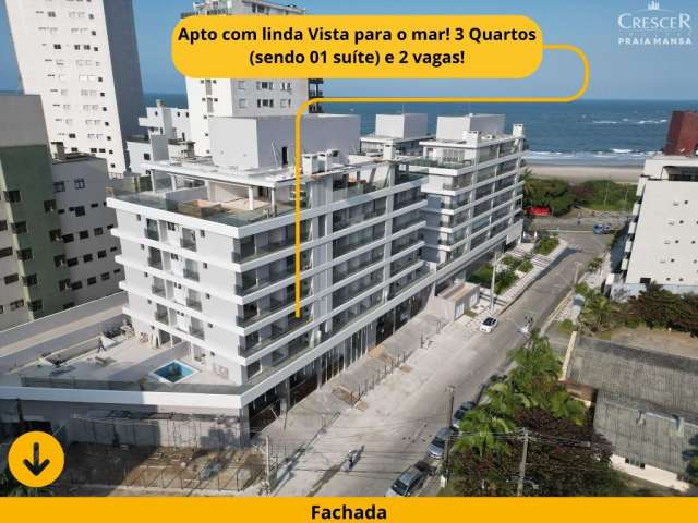 Amplo apartamento em edifício club na quadra do mar!