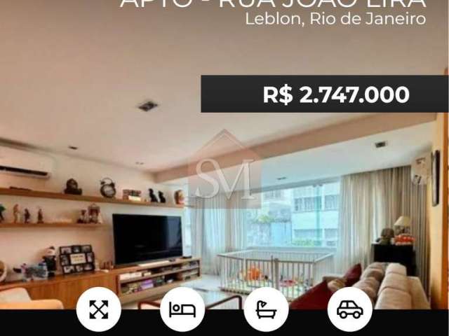 Apartamento com 2 quartos à venda na Rua João Líra, Leblon, Rio de Janeiro, 103 m2 por R$ 2.747.000