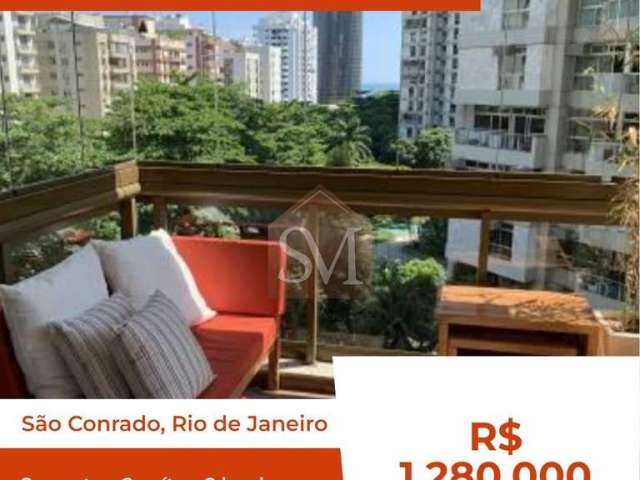 Apartamento com 2 quartos à venda na Avenida Aquarela do Brasil, 601, São Conrado, Rio de Janeiro, 87 m2 por R$ 1.280.000