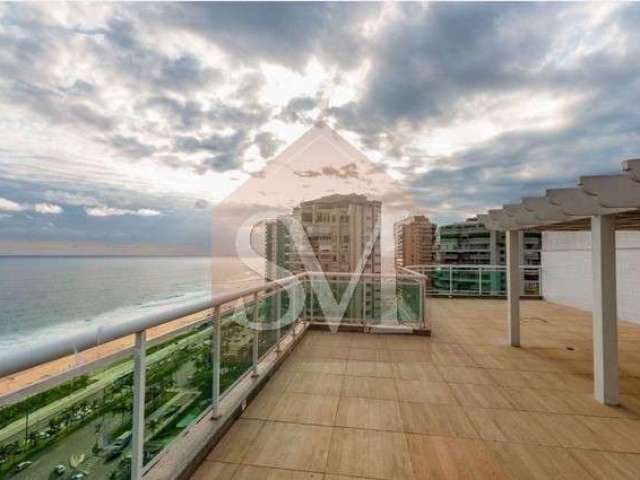 Barra da tijuca - cobertura triplex vista mar com 369m²