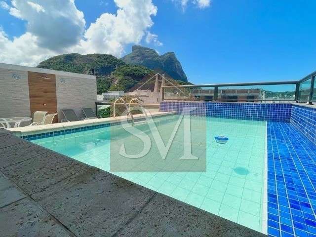 Barra da tijuca cobertura duplex , 5 quartos , 4 suítes , vista pedra da gávea , 330m², 3 vagas ..