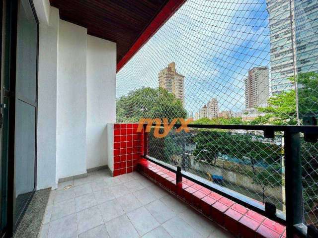 Apartamento com 3 dormitórios para alugar, 132 m² por R$ 5.900,00/mês - Gonzaga - Santos/SP