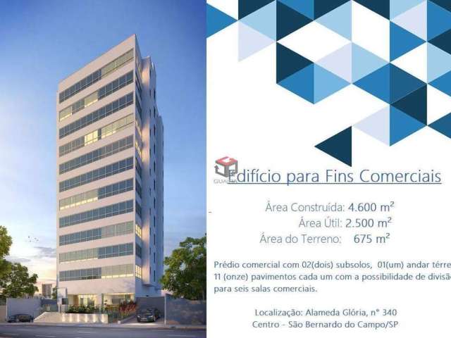 Prédio com 4.600m² localizado no Centro de São Bernardo do Campo - SP.