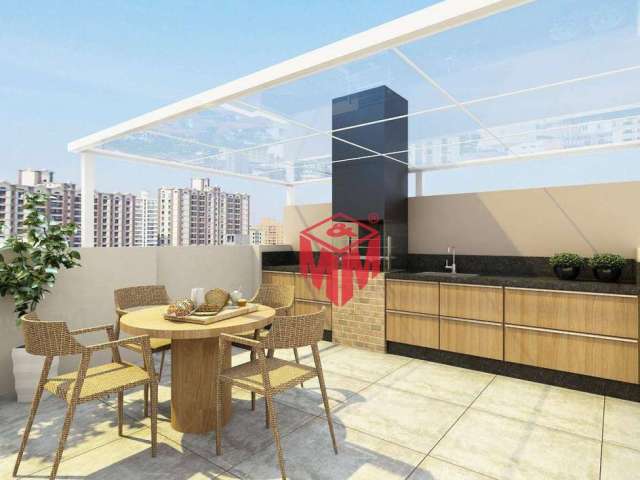 Cobertura NOVA com 2 dormitórios à venda, 81 m² por R$ 319.000 - Vila Luzita - Santo André/SP