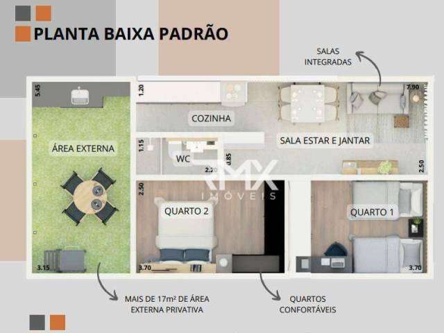 Casas em Condomínio Exclusivo com 2 Quartos e 2 Vagas Privativas no Bairro São Pedro – Juiz de Fora