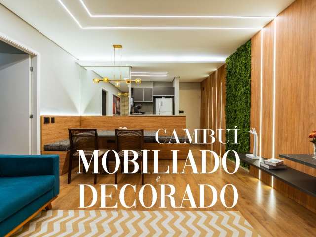 Apartamento moderno, mobiliado e reformado no Cambuí