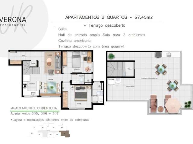 Cobertura com 2 Quartos à Venda, Santa Amélia