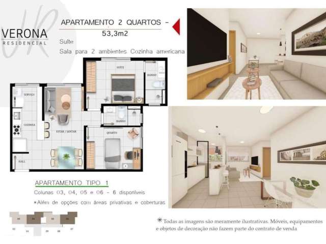 Apartamento com 2 Quartos à Venda, Santa Amélia