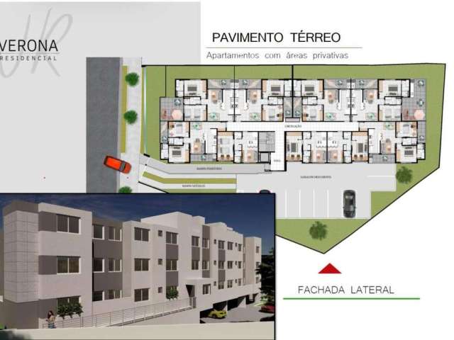 Apartamento com Área Privativa 2 Quartos à Venda