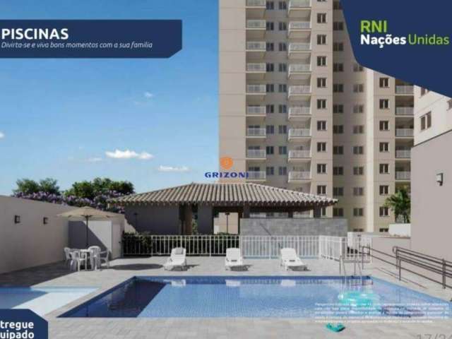 Apartamento rni nações unidas | 2 quartos | 1 sala | 1 vaga | bauru