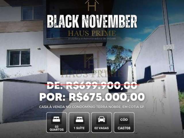 Casa à venda em Cotia, Sítio Boa Vista, com 3 quartos, com 109 m², Condominio Terra Nobre