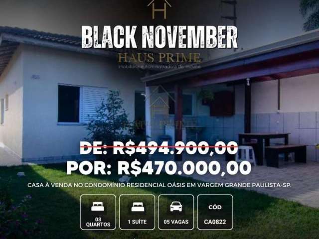 Casa à venda em Vargem Grande Paulista, Portão Vermelho, com 3 quartos, com 88.82 m²