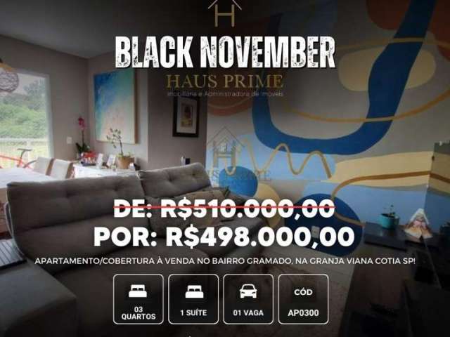 Apartamento à venda em Cotia, Gramado, com 3 quartos, com 70 m²,  Harmonia Ilumini