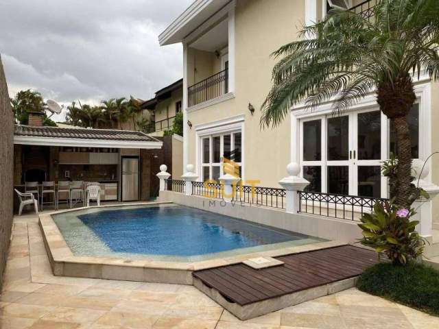 Alphaville 0 - Casa com 582m², 4 Suítes, 9 Vagas, Piscina, Espaço Gourmet Em Barueri/SP! Contato: Suit (11) 94584-8250