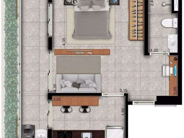 Apartamento com 1 dormitório à venda, 46 m² por R$ 691. - Empresarial 18 do Forte - Barueri/SP! Contato: Suit (11) 94584-8250