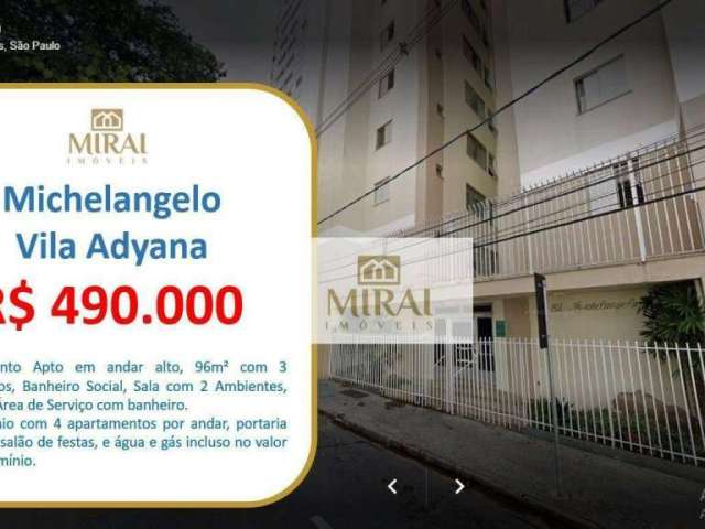 Apartamento com 3 dormitórios à venda, 96 m² por R$ 490.000,00 - Vila Adyana - São José dos Campos/SP