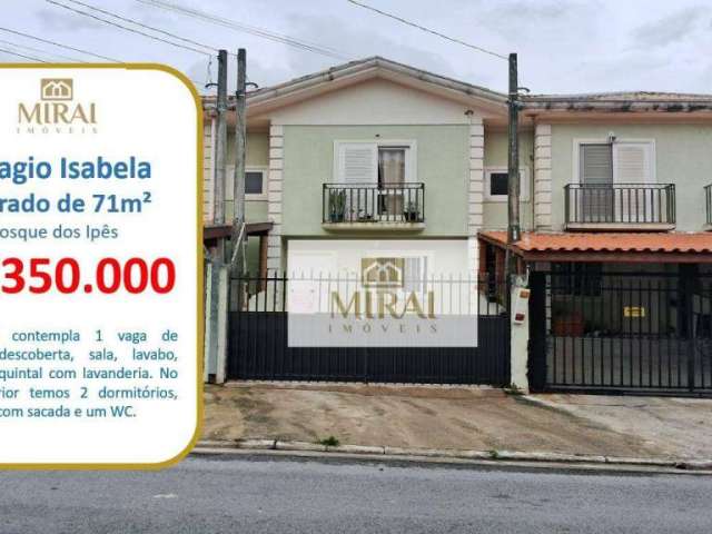 Village com 2 dormitórios à venda, 71 m² por R$ 350.000,00 - Residencial Bosque dos Ipês - São José dos Campos/SP