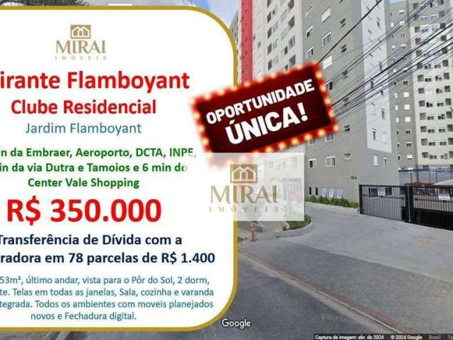 Apartamento com 2 dormitórios à venda, 53 m² por R$ 350.000,00 - Parque Residencial Flamboyant - São José dos Campos/SP