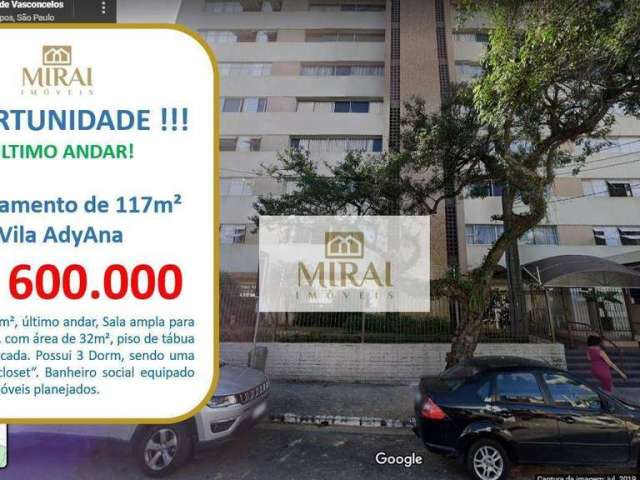 Apartamento com 3 dormitórios à venda, 117 m² por R$ 600.000,00 - Vila Adyana - São José dos Campos/SP