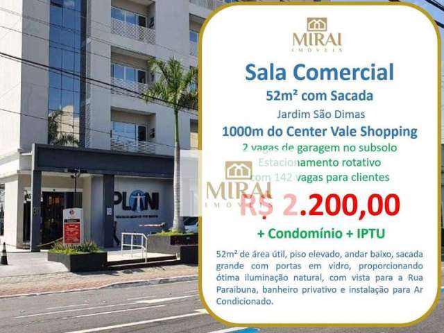 Sala para alugar, 52 m² por R$ 2.850,00/mês - Jardim São Dimas - São José dos Campos/SP