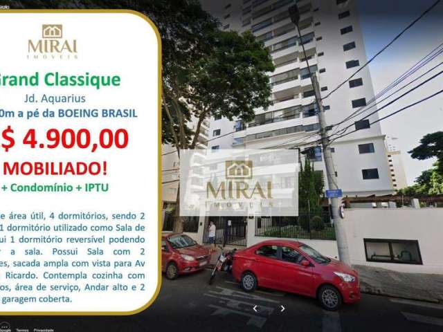 Apartamento com 4 dormitórios para alugar, 105 m² por R$ 5.846,00/mês - Jardim Aquarius - São José dos Campos/SP