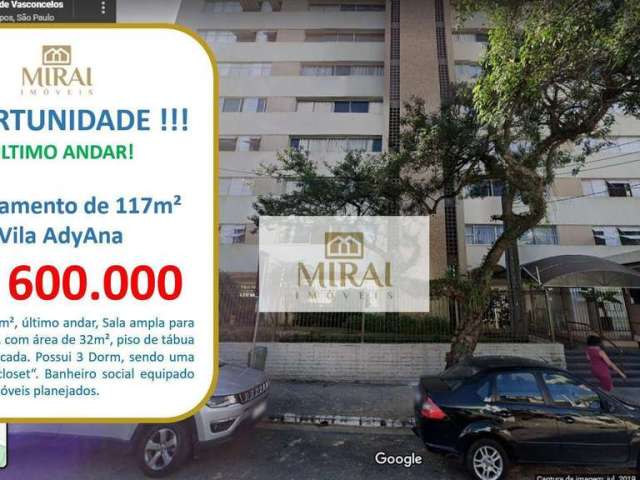 Apartamento com 3 dormitórios, 117 m² - venda por R$ 600.000,00 ou aluguel por R$ 4.457,94/mês - Vila Adyana - São José dos Campos/SP