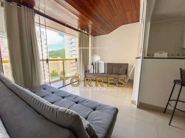 Flat para venda com 1 quarto em Pitangueiras no Guarujá - SP, com varanda, vista para o mar a lazer