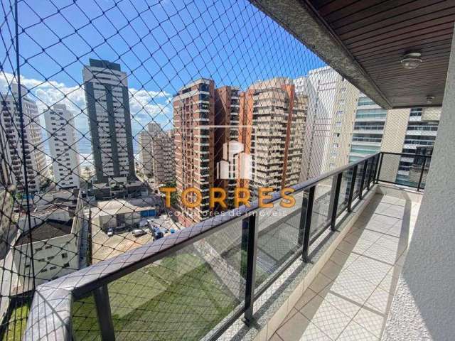 Amplo apartamento com varanda e vista para o mar na praia das Astúrias no Guarujá, 4 quartos e vaga!