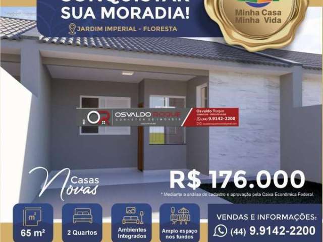 Casa 2 dormitórios para Venda em Floresta, Jardim Imperial II, 2 dormitórios, 1 banheiro, 1 vaga