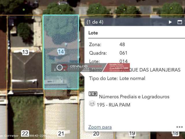 Terreno para Venda em Maringá, Parque das Laranjeiras, 2 dormitórios, 1 suíte