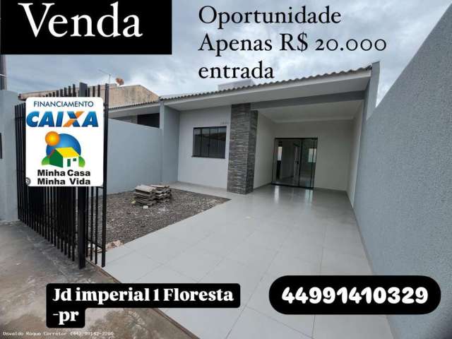 Casa 2 dormitórios para Venda em Floresta, imperial 1, 2 dormitórios, 1 banheiro, 2 vagas