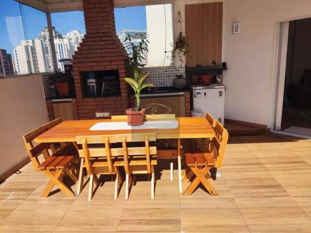 Cobertura à venda na Vila Gomes Cardim, São Paulo-SP: 3 quartos, 3 salas, 2 banheiros, 2 vagas, 131 m²!