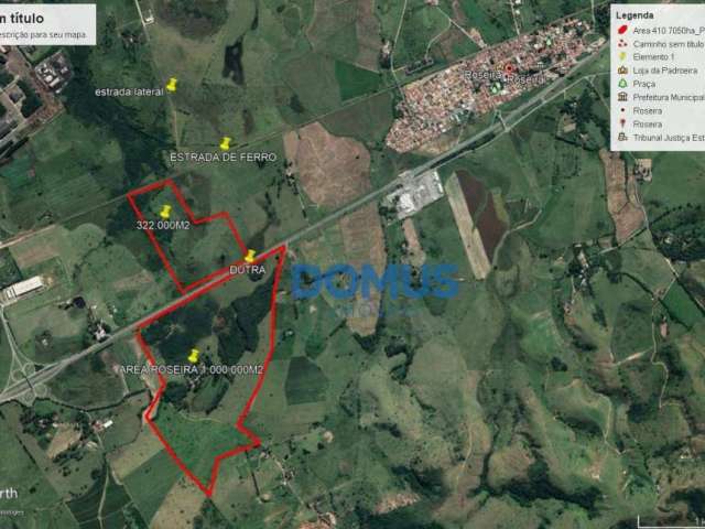 Área à venda, 1000000 m² por R$ 50.000.000,00 - Pirapitingui - Roseira/SP