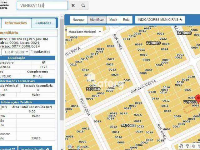 Terreno à venda, 612 m² - Cascavel Velho - Cascavel/PR