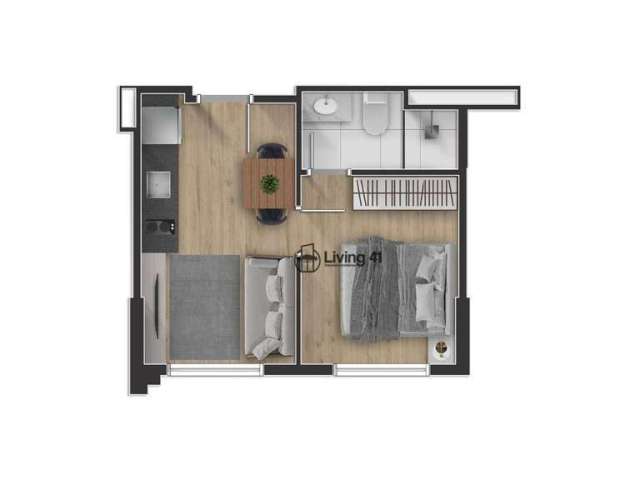 Apartamento com 1 dormitório à venda, 22 m² por R$ 239.000,00 - Centro - Curitiba/PR