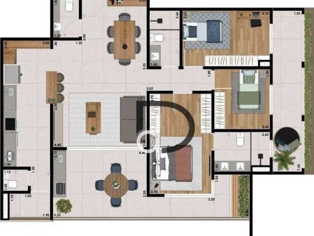 Apartamento alto padrão, Residencial Vértice, 137m2
