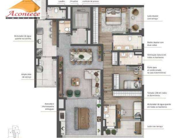 Apartamento com 3 dormitórios à venda, 156 m² por R$ 2.484.055 - Jardim das Acácias - São Paulo/SP