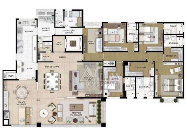 Apartamento com 4 dormitórios, 211 m² - venda por R$ 4.950.000,00 ou aluguel por R$ 31.261,77/mês - Real Parque - São Paulo/SP