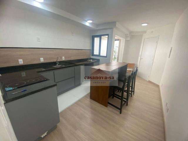 Apartamento com 1 dormitório, 41 m² - venda por R$ 330.000,00 ou aluguel por R$ 2.992,00/mês - Vila Valparaíso - Santo André/SP