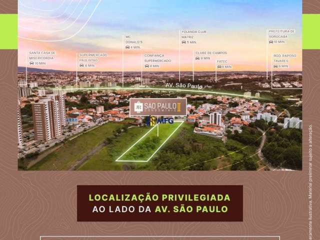 Apartamento com 2 quartos à venda na São Paulo, 2233, Jardim São Paulo, Sorocaba por R$ 314.744